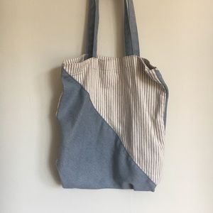 Madewell insider denim stripe tote
